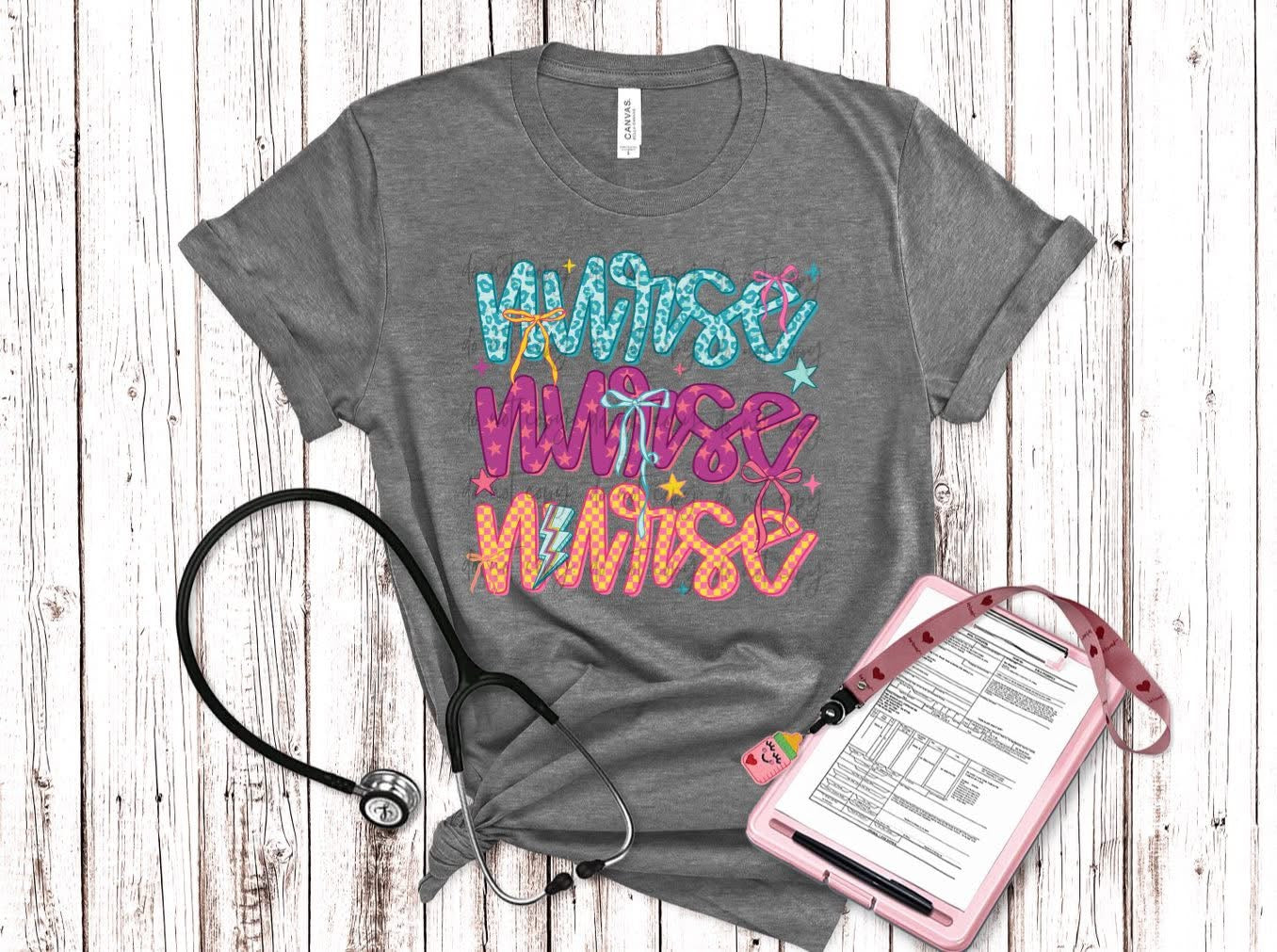 Bright Colors Nurse Stacked