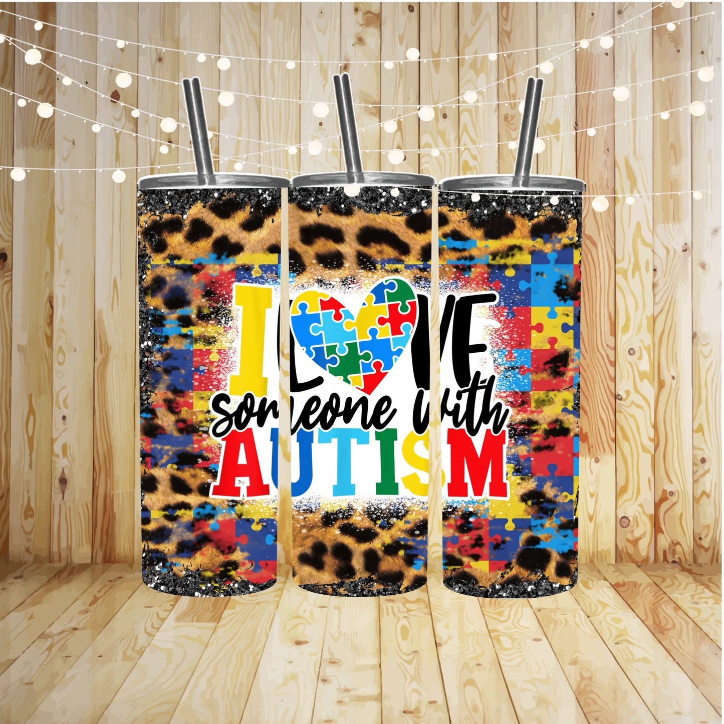 Love Someone With Autism Sublimation Tumbler