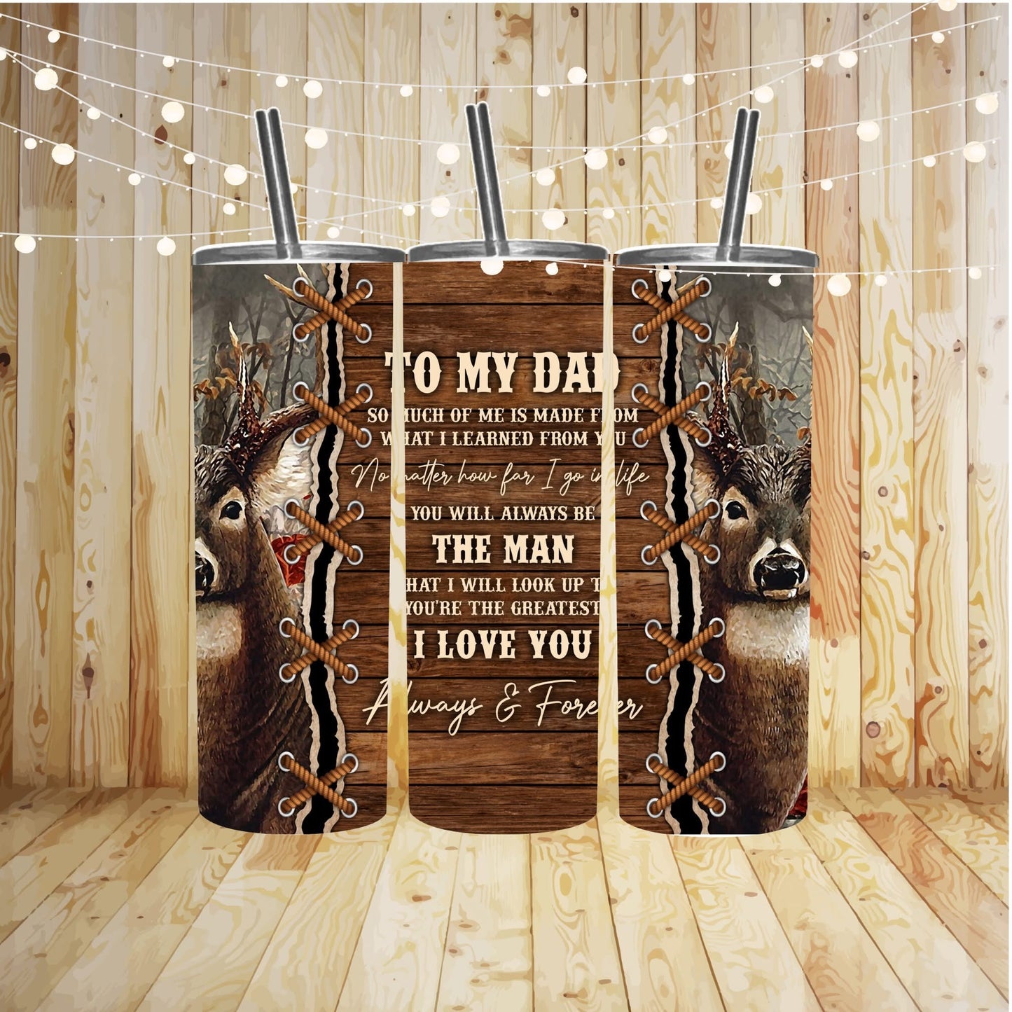 To My Dad I Love You Sublimation Tumbler
