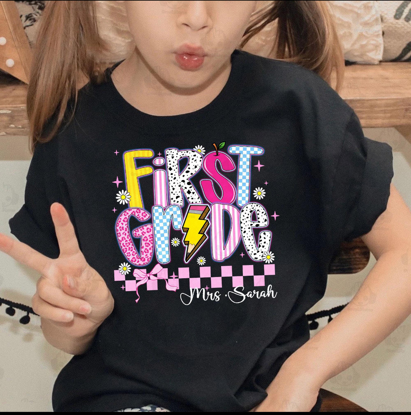 Personalized Pastel Checkered Grades Collection
