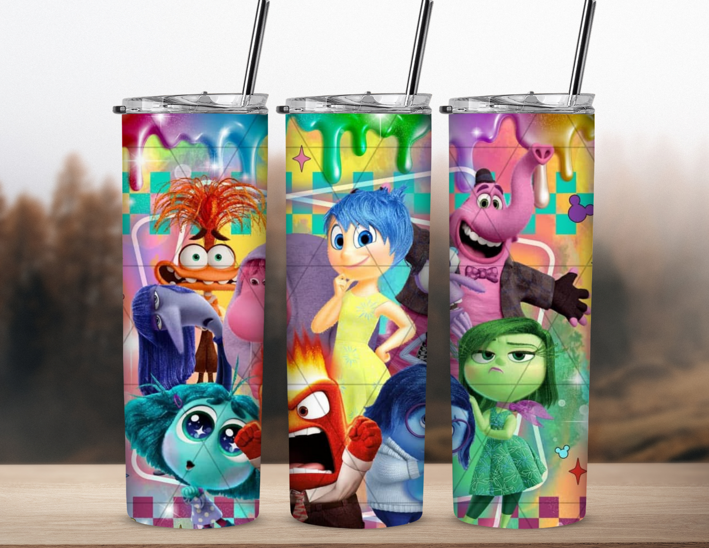 Inside Out Emotions Sublimation Tumbler