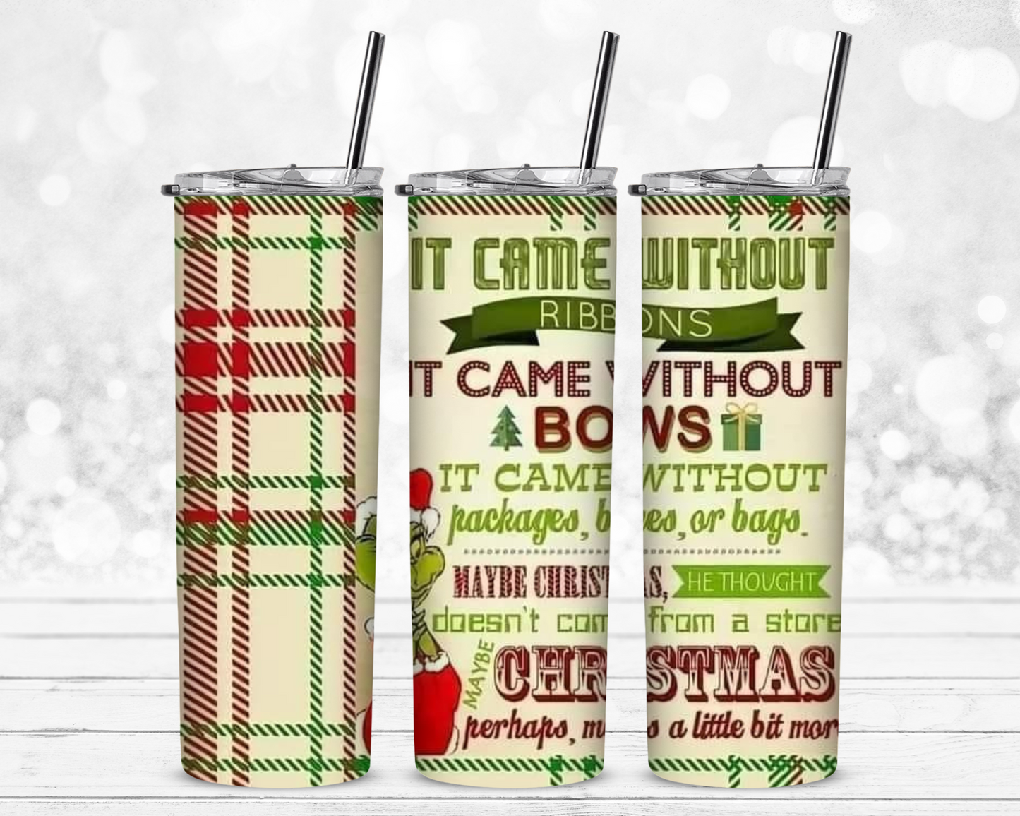 It Came Without Ribbons Bow Christmas Sublimation Tumbler
