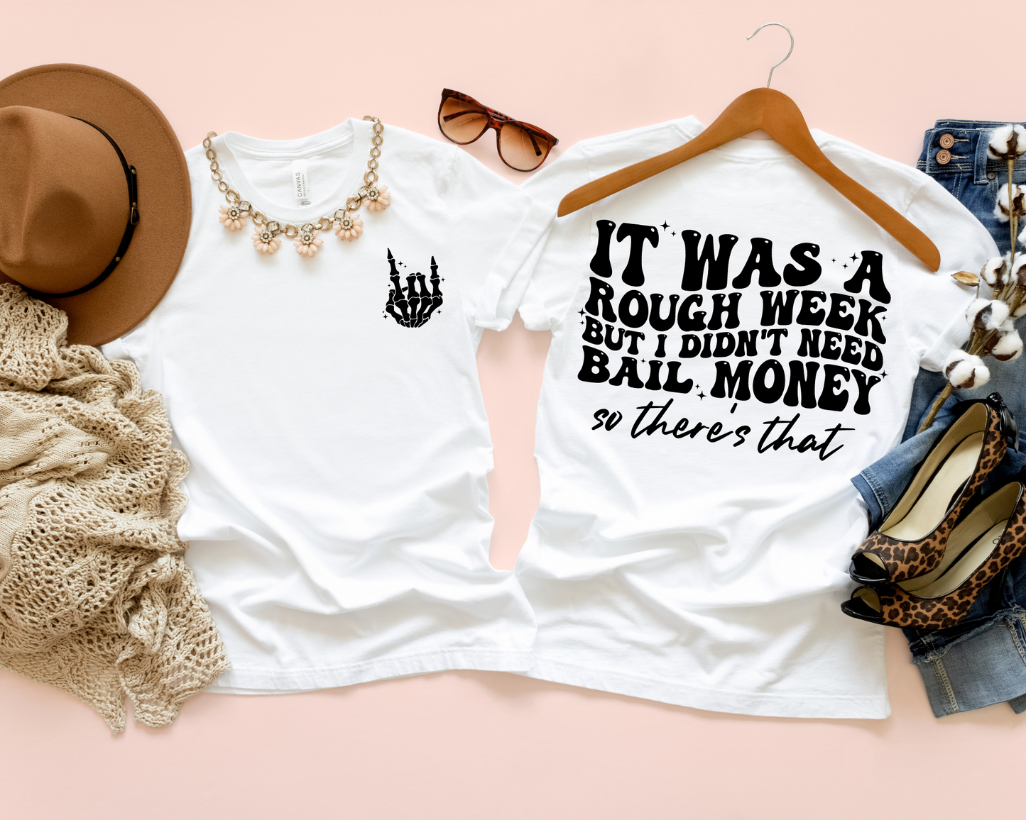 It Was A Rough Week (Pocket/Back) Black Ink