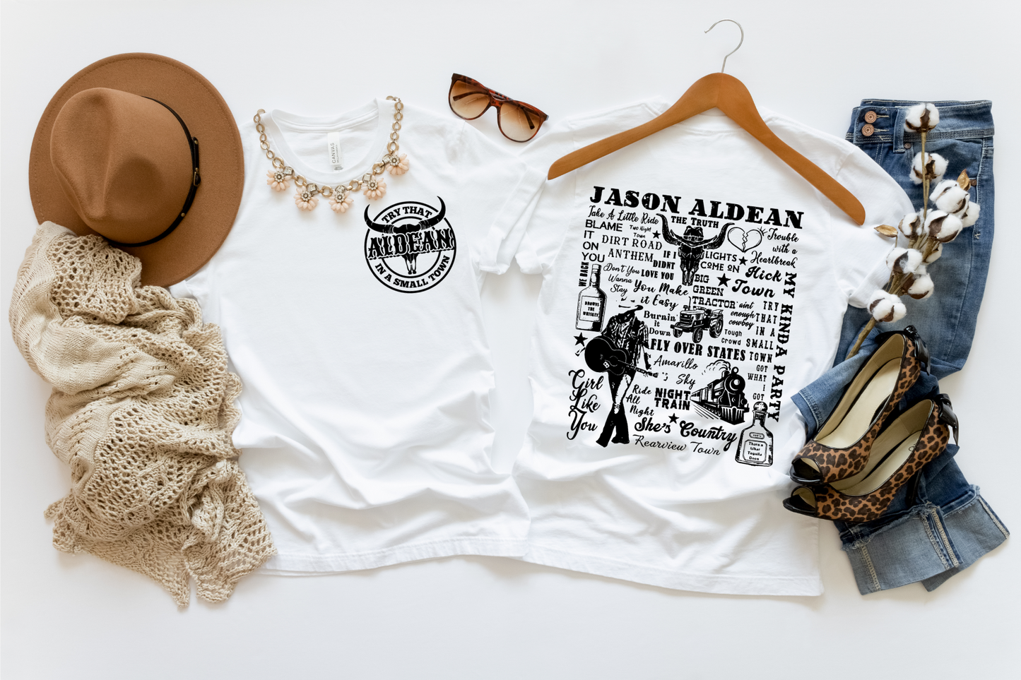 Jason Aldean Various Songs Completed Shirt- Adult