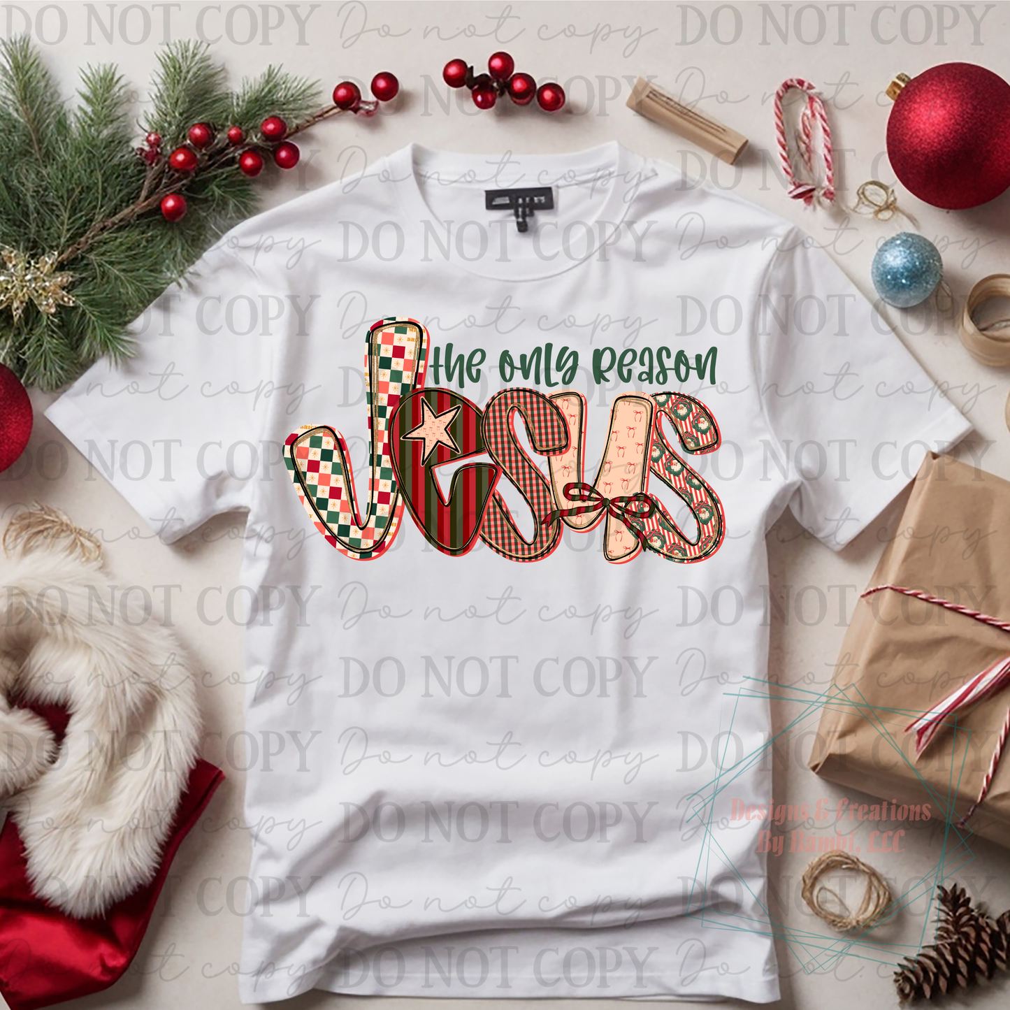 Jesus The Only Reason Green Font