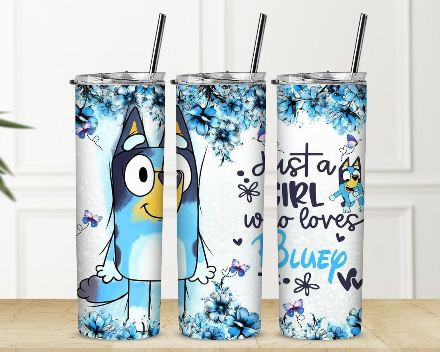 Just A Girl Who Loves Bluey Sublimation Tumbler