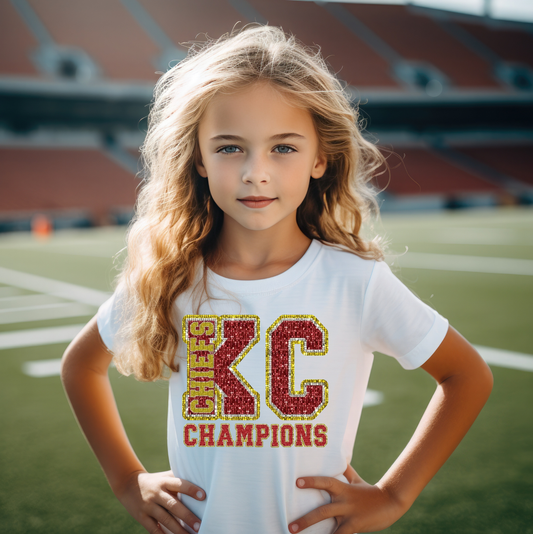 KC Chiefs Faux Glitter