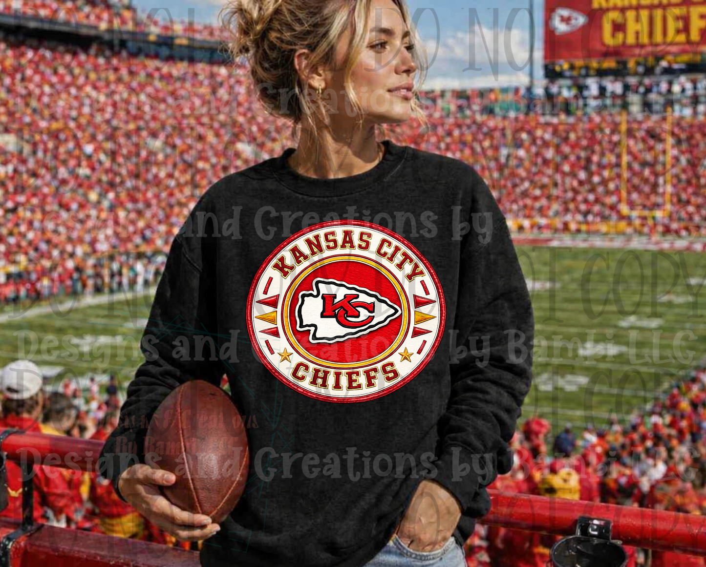 Kansas City Chiefs Faux Embroidery Logo