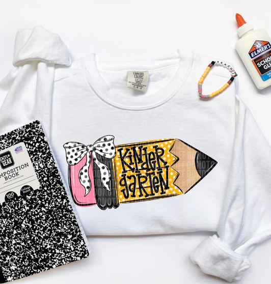 Pencil Grade Collection with Bow (Girl)