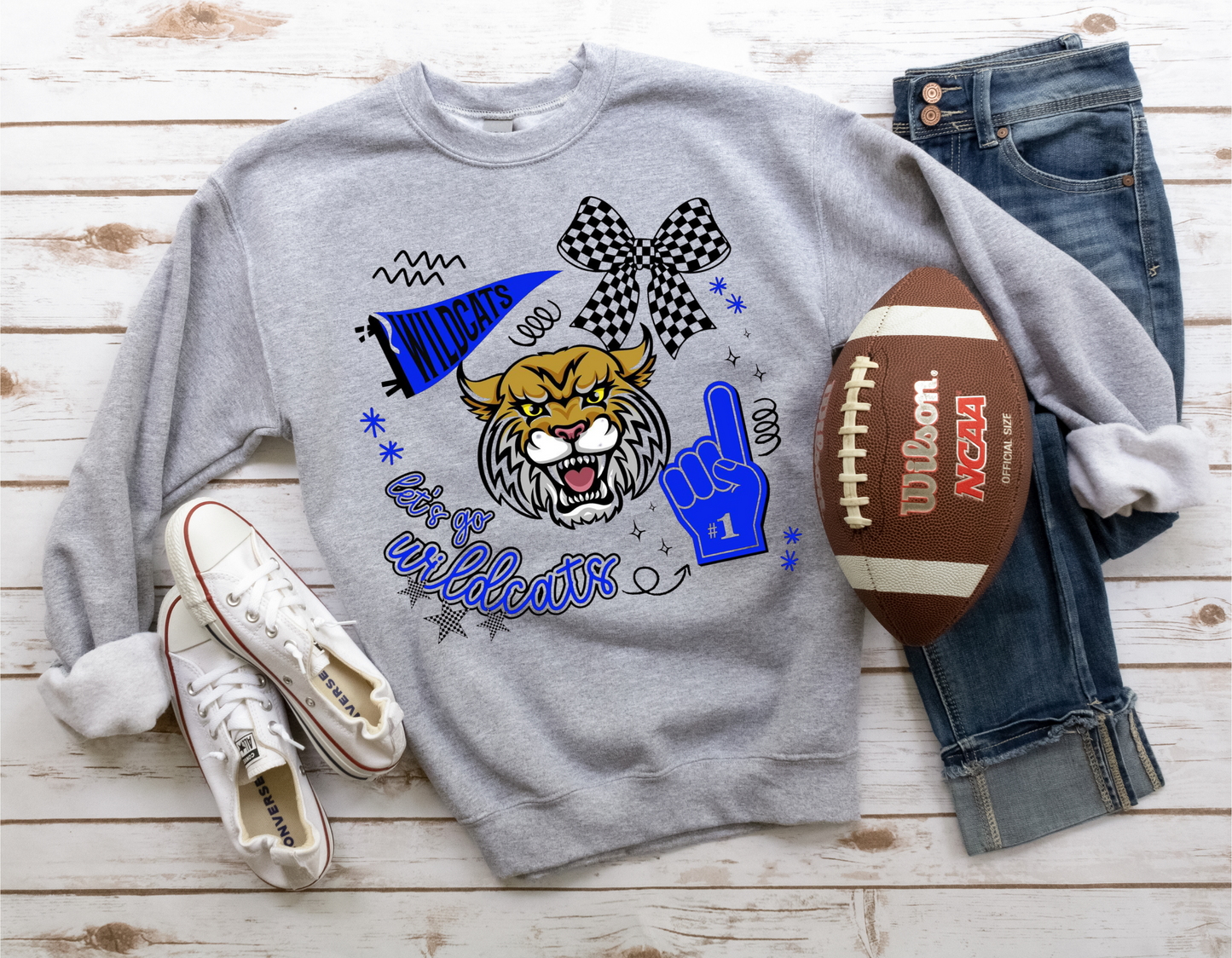 Let's Go Wildcats Blue