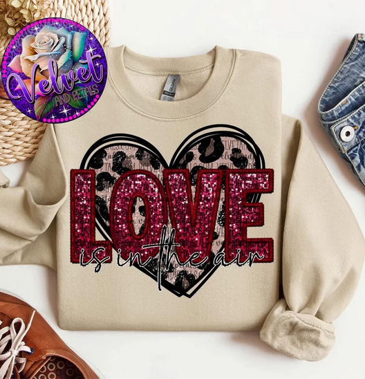 Love Is In The Air Red Leopard Heart