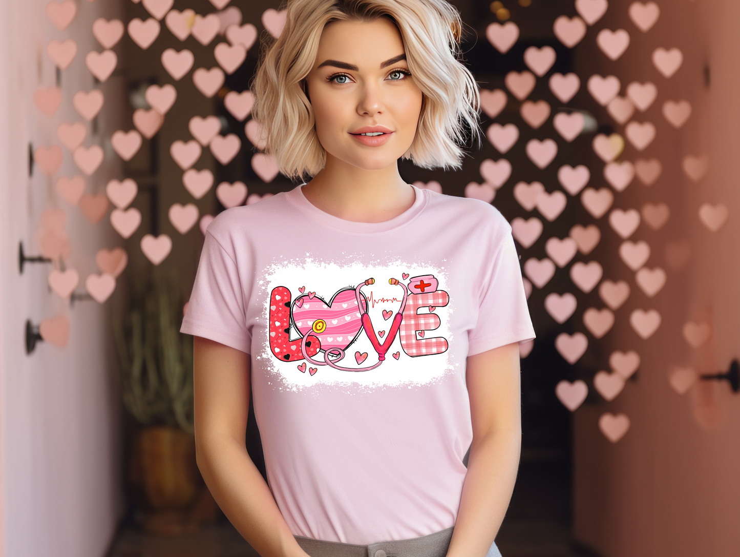 Love Valentine with White Background Healthcare