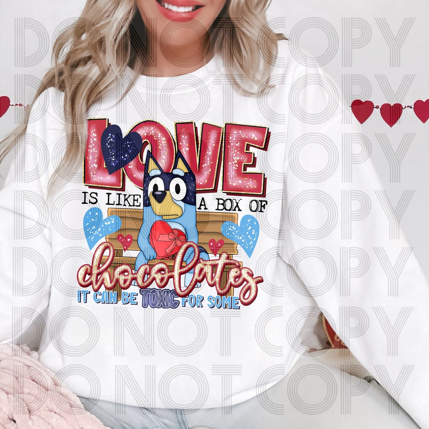 Love Is Like A Box Of Chocolates Blue Dog