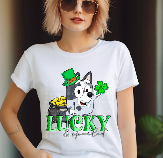 Lucky and Spoiled Blue Dog St Patricks