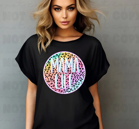 Mama Life Pastel Leopard Circle
