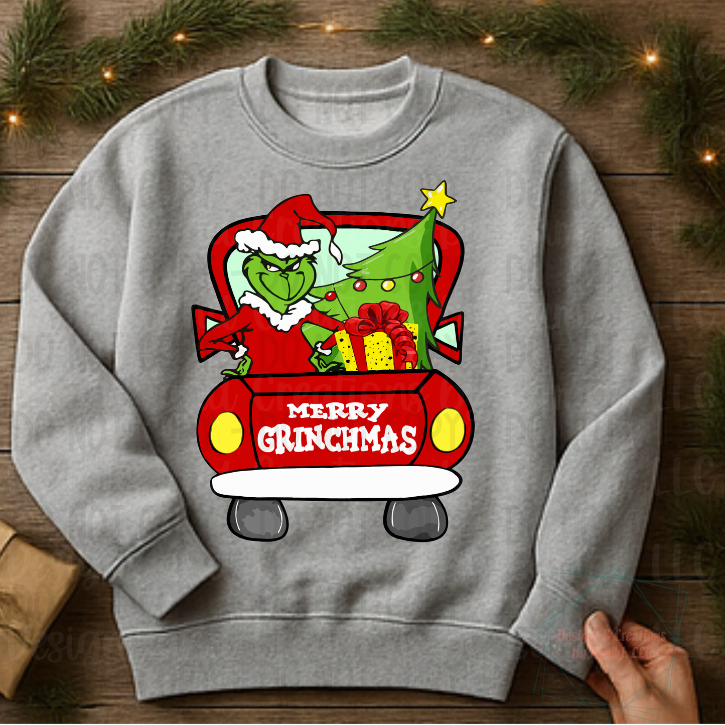 Merry Grinchmas Red Truck