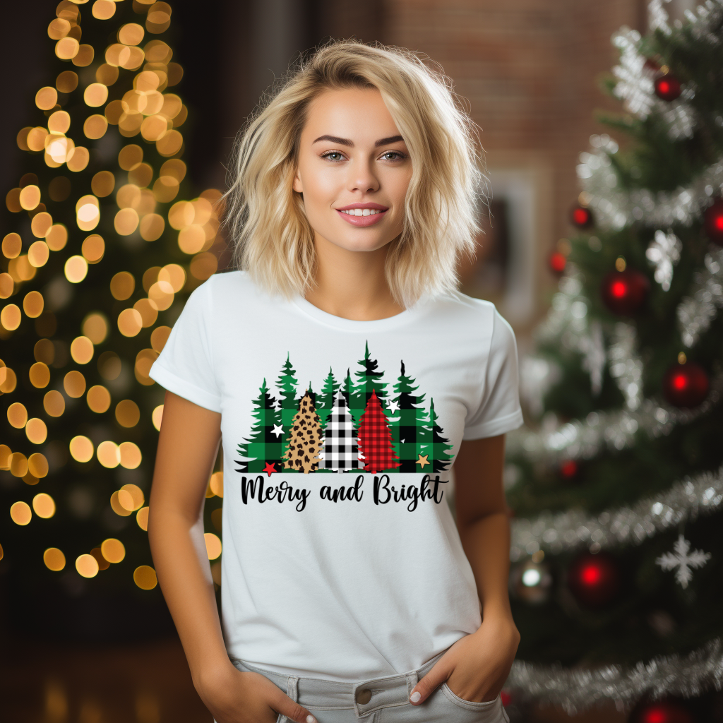 Cluster of Merry and Bright Trees