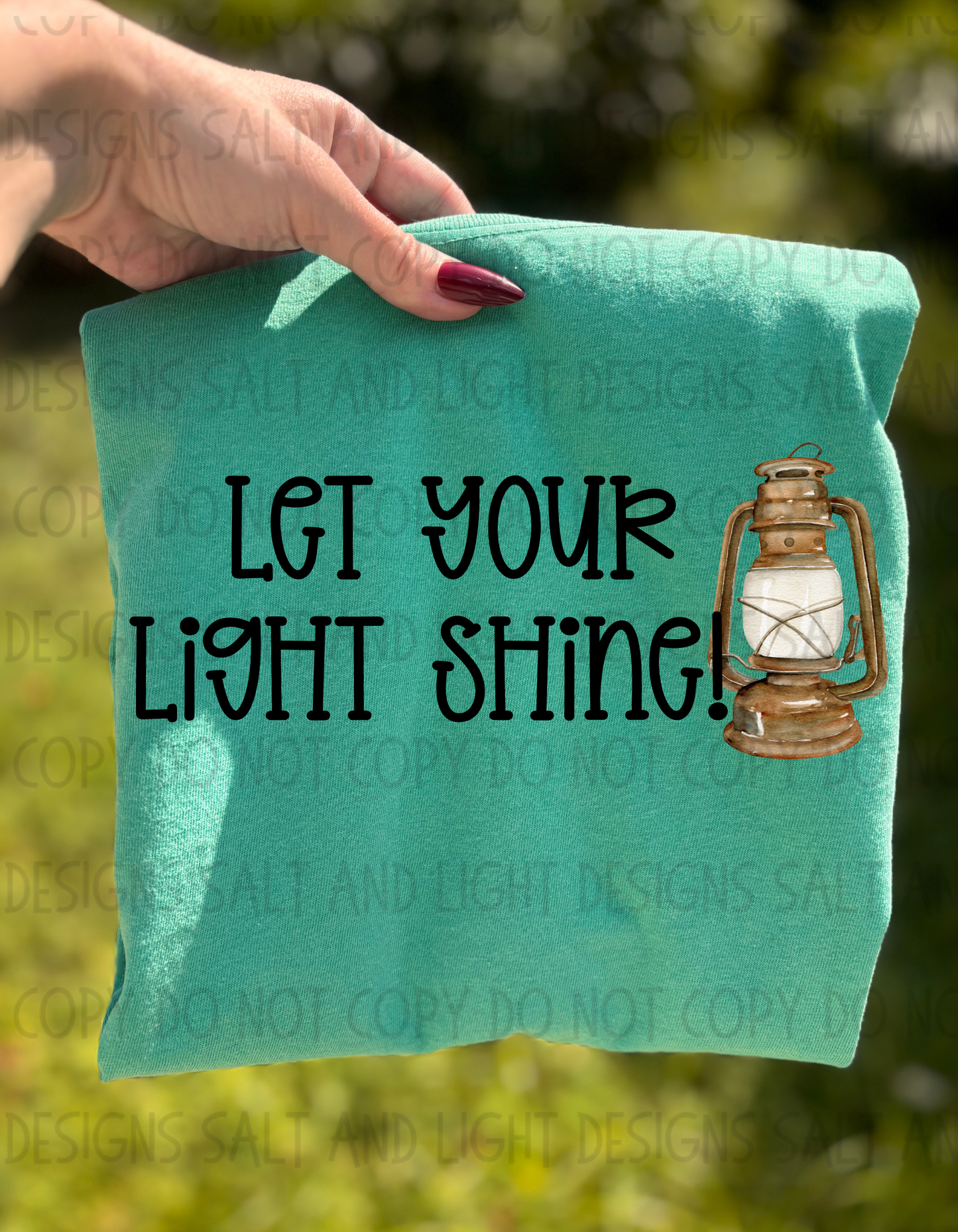 Let Your Light Shine Black Font