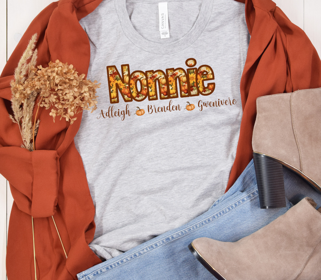 Fall Personalization Adult Names Design