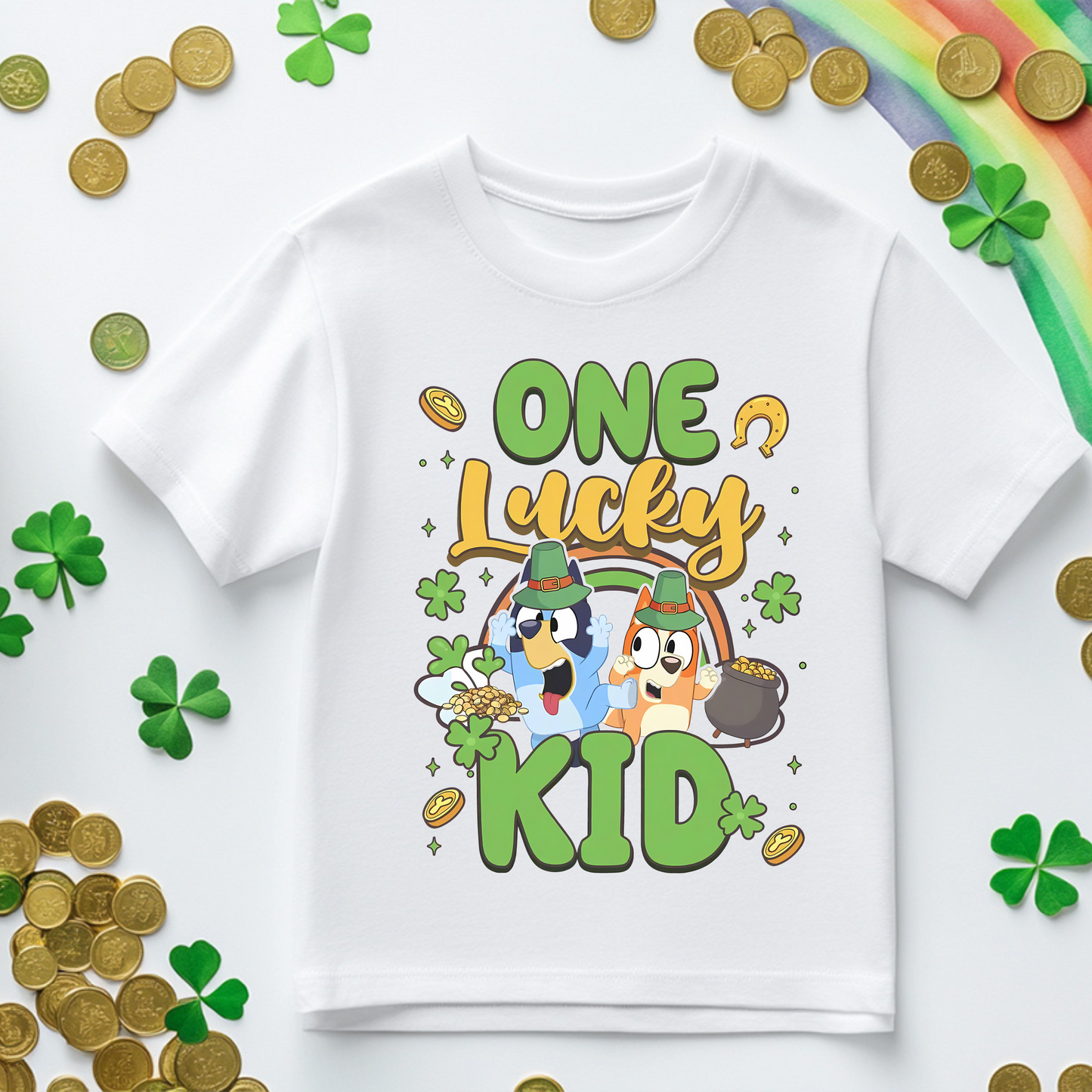 One Lucky Kid St. Patrick's Day Blue Dog