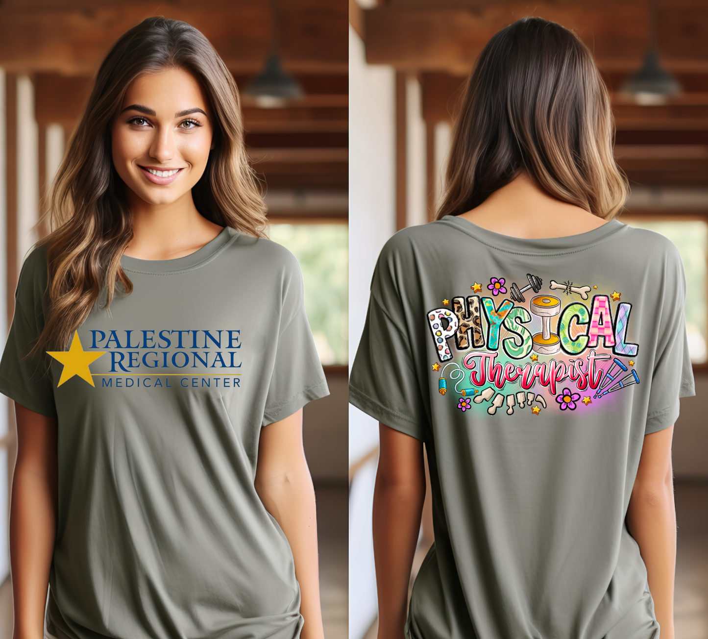 PRMC Multi Patterned Physical Therapist with Leopard