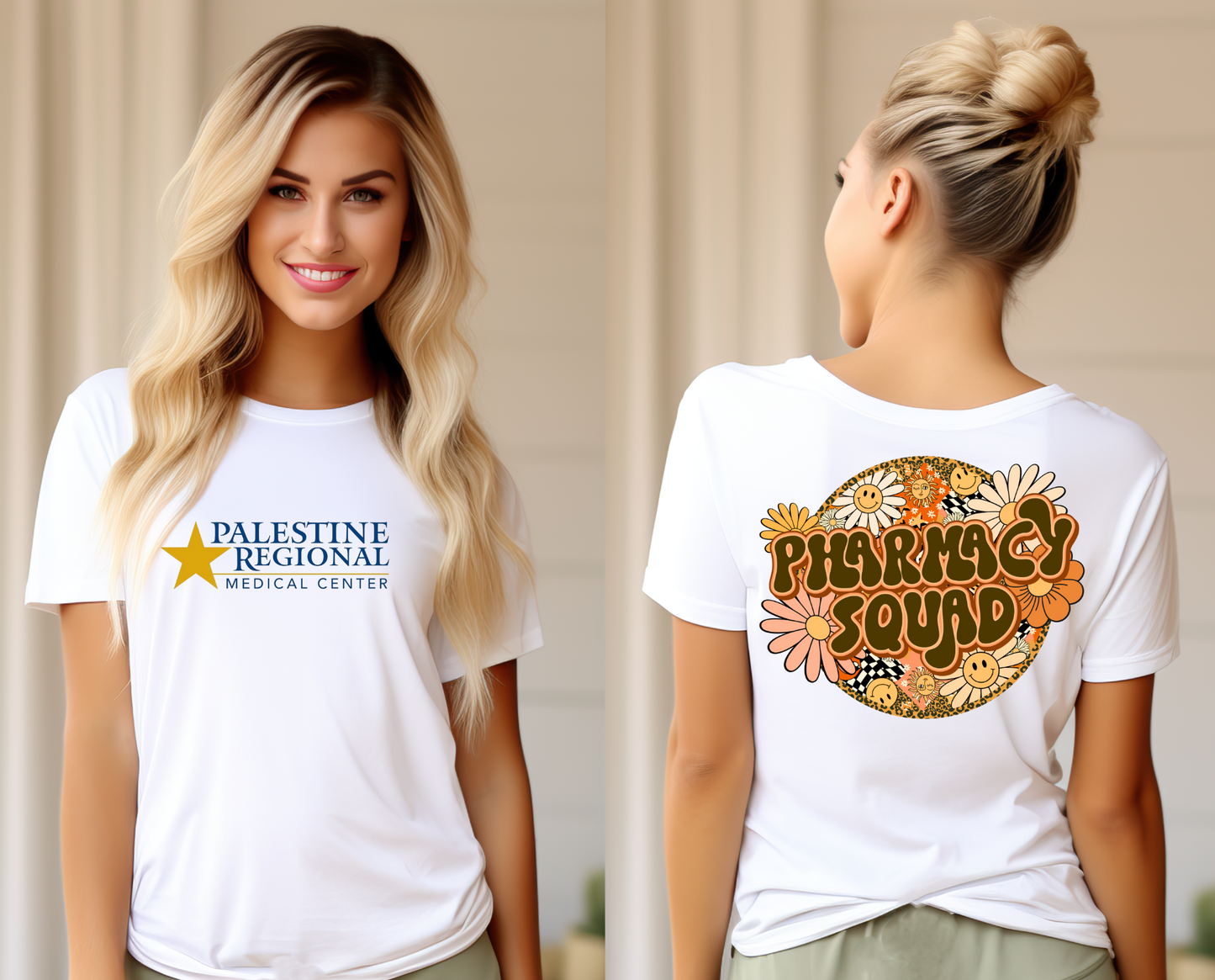 PRMC Pharmacy Squad Retro Flowers