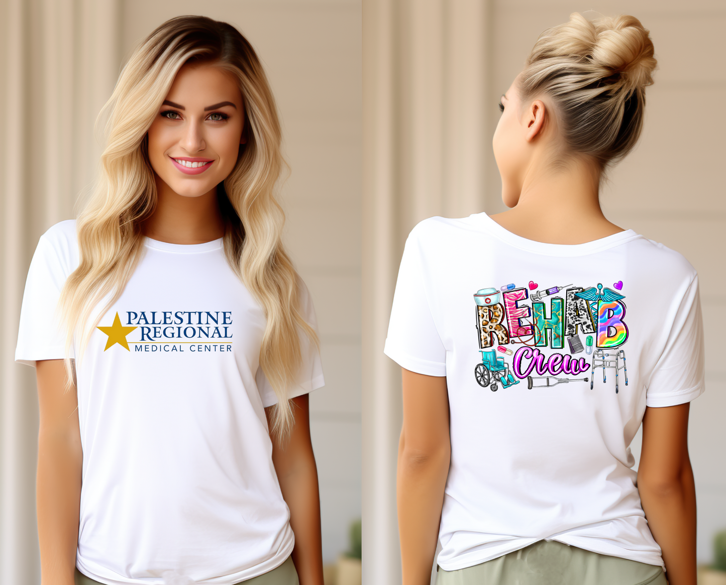 PRMC Multi Color Rehab Crew with Wheelchair