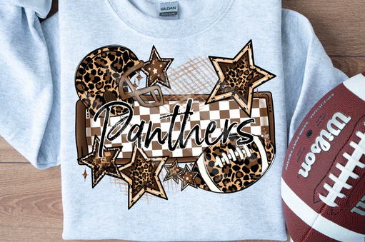 Leopard Football Frame and Stars Mascots Collection
