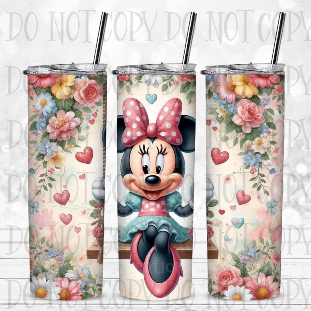 20 oz Sublimation Mouse Springtime Tumbler