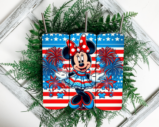 Patriotic Mouse Sublimation Tumbler