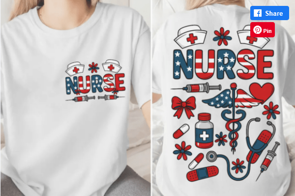 Patriotic Nurse (Pocket/Back)