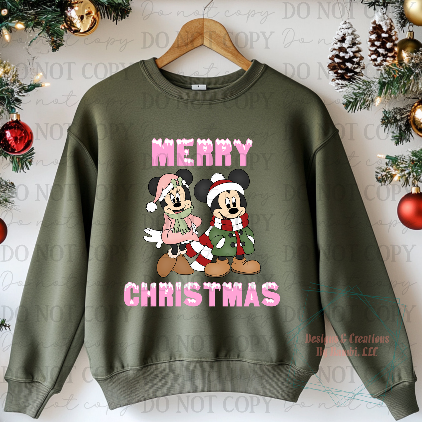 Pink Mouse Christmas