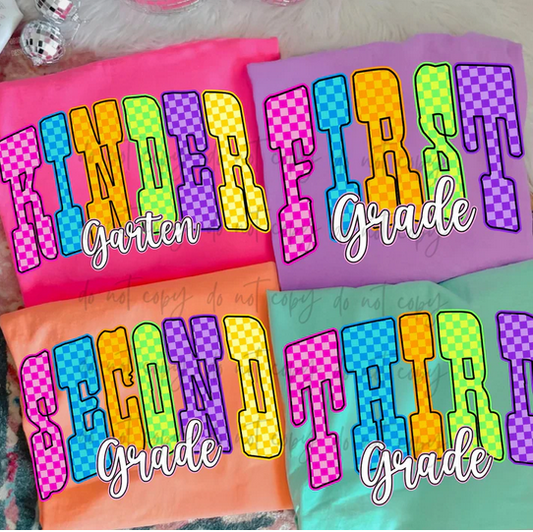 Pink Purple Checker Grades Collection