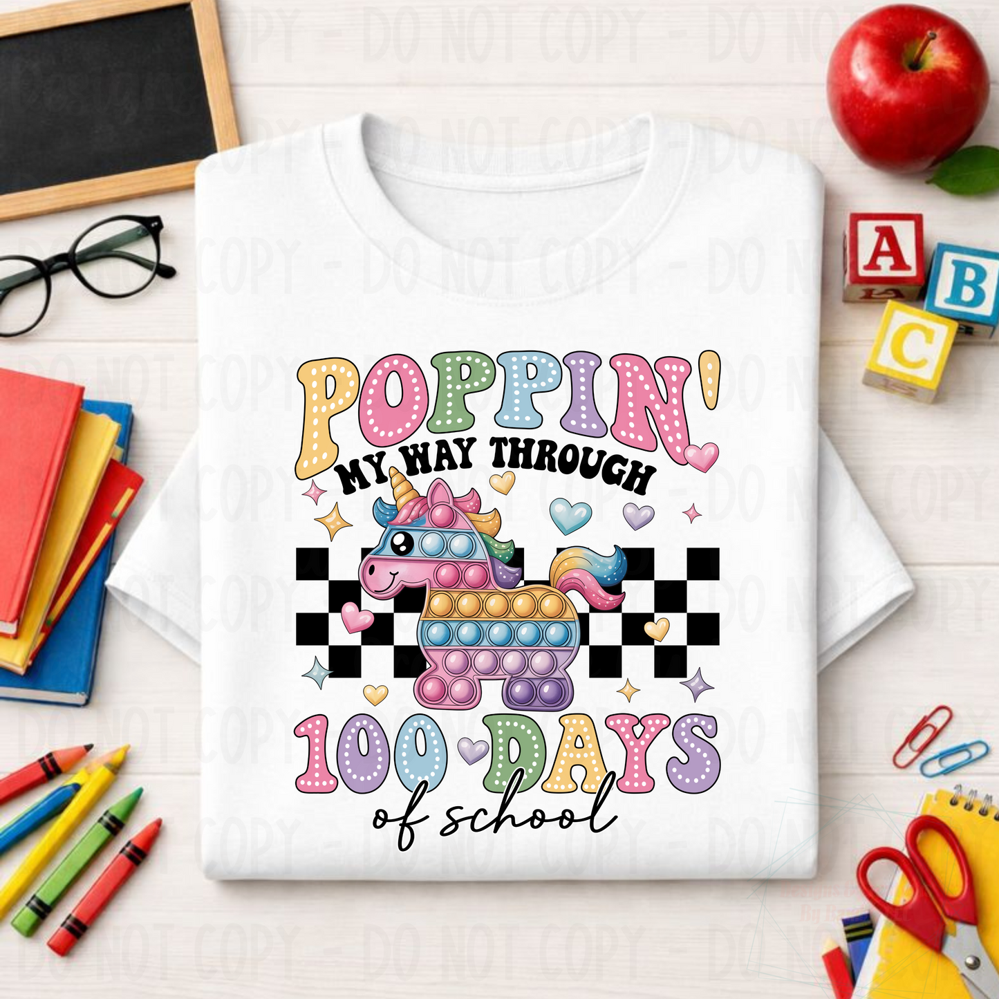 Popping My Way 100 Days of School Unicorn