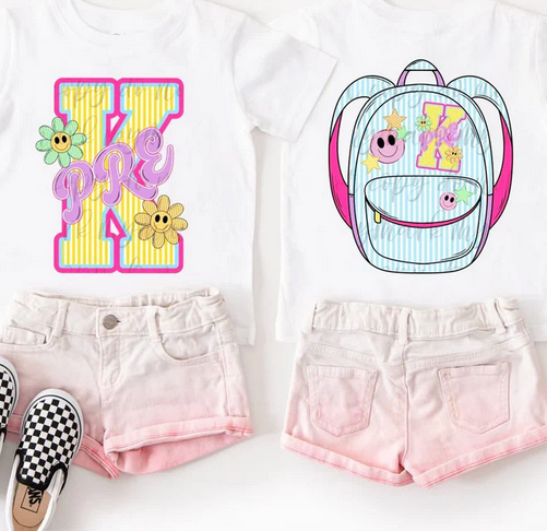 Seersucker Back To School (Front/Back) Collection (Girl)