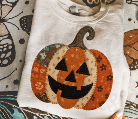 Preppy Patchwork Pumpkin