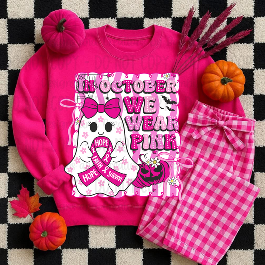 Preppy In October We Wear Pink Breast Cancer