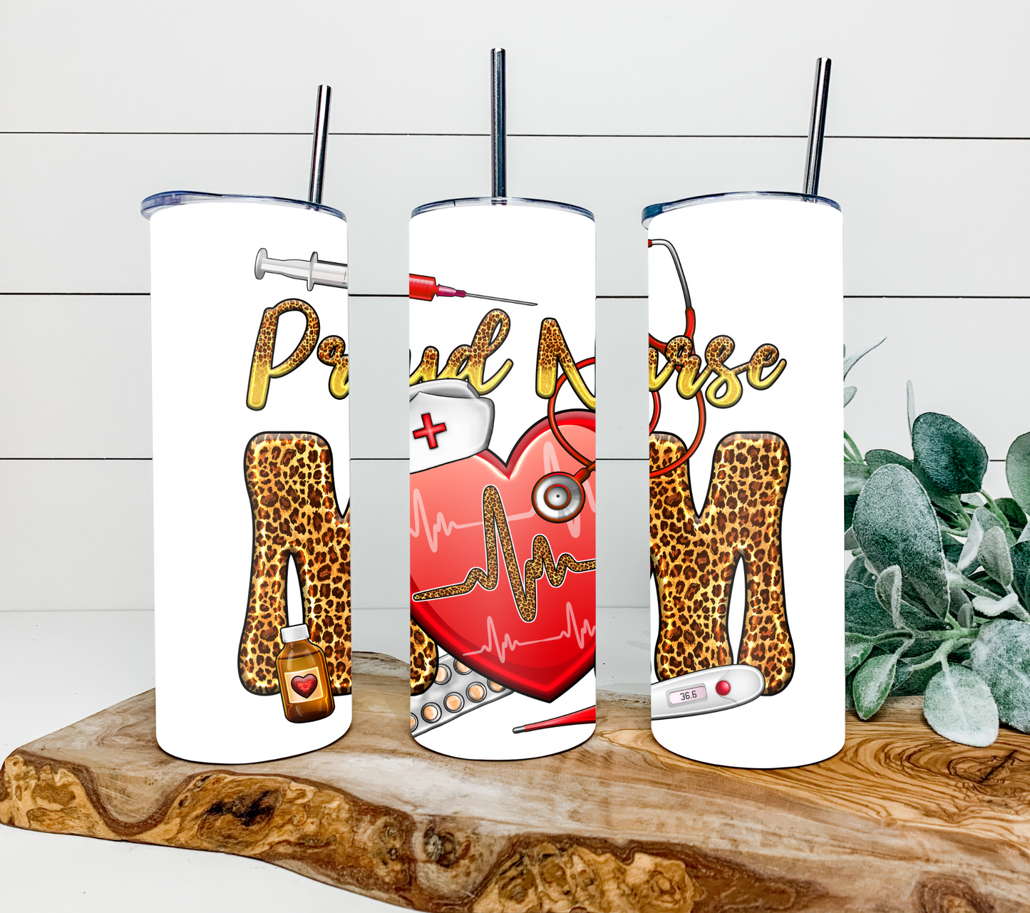 Proud Leopard Nurse Mom Tumbler