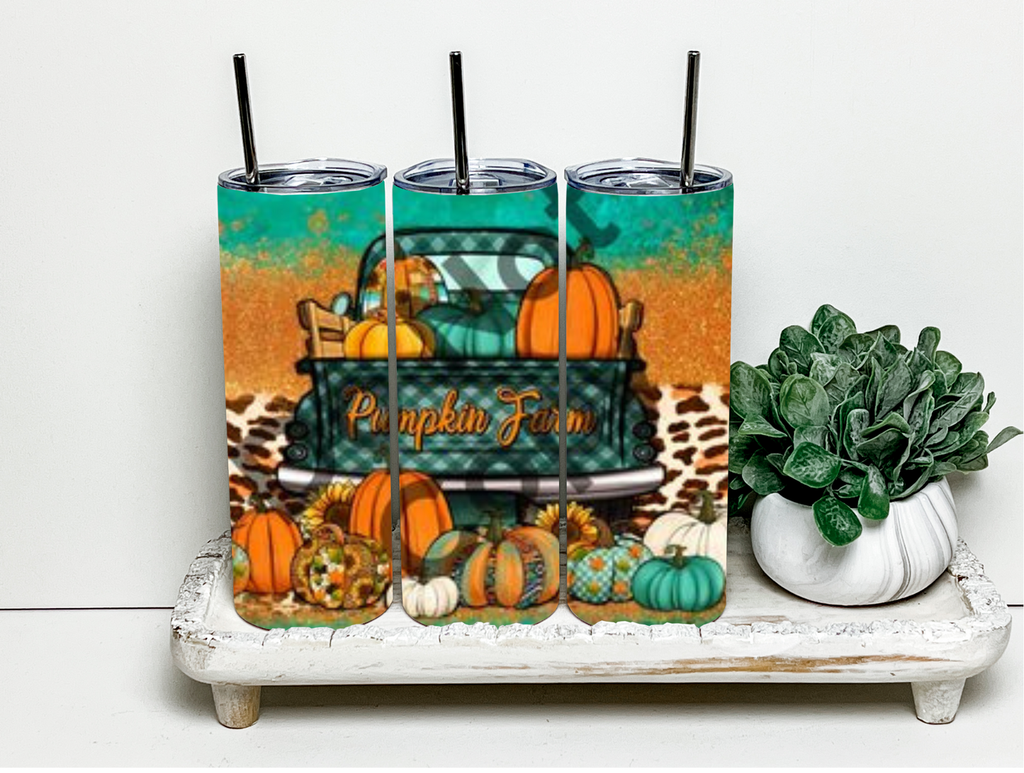Pumpkin Farm Truck 20 oz Sublimation Tumbler