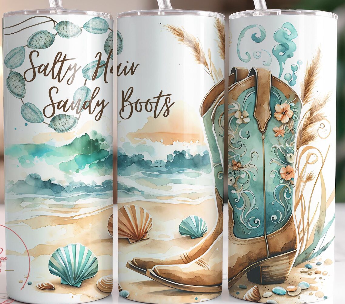 Salty Hair Sandy Boots Sublimation Tumbler
