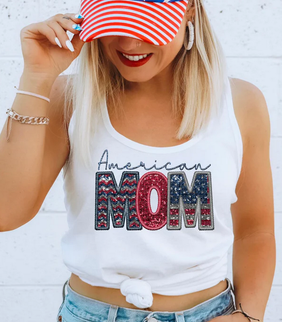 Patriotic American Titles in Faux Embroidery/Sequin