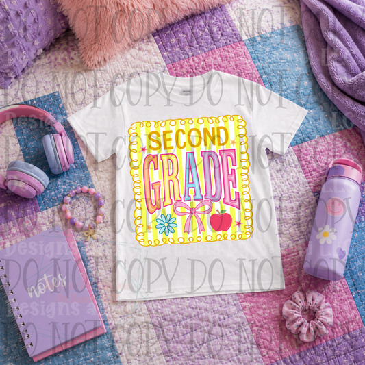 Striped Back to School Grade Girls Collection