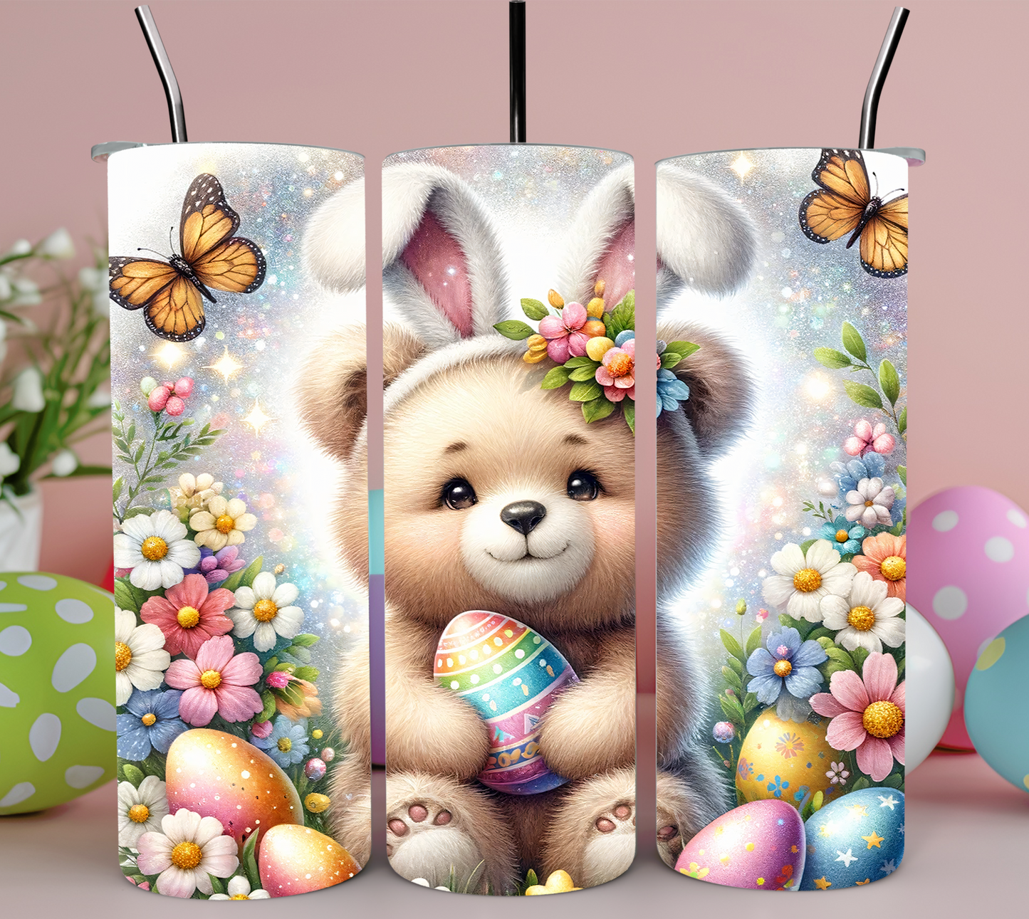 A Collection of A Variety of Easter Themed Tumblers