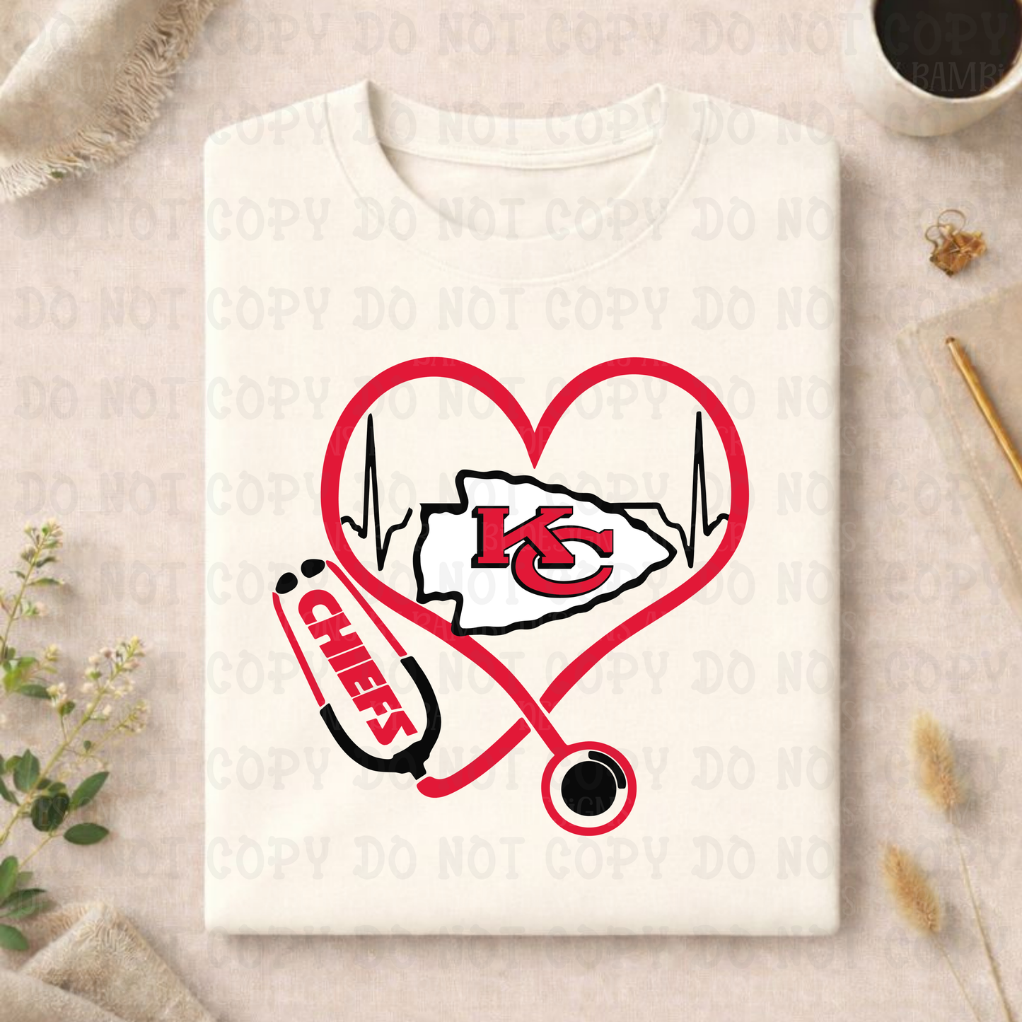 Stethoscope Heartbeat Nurse Kansas City Chiefs