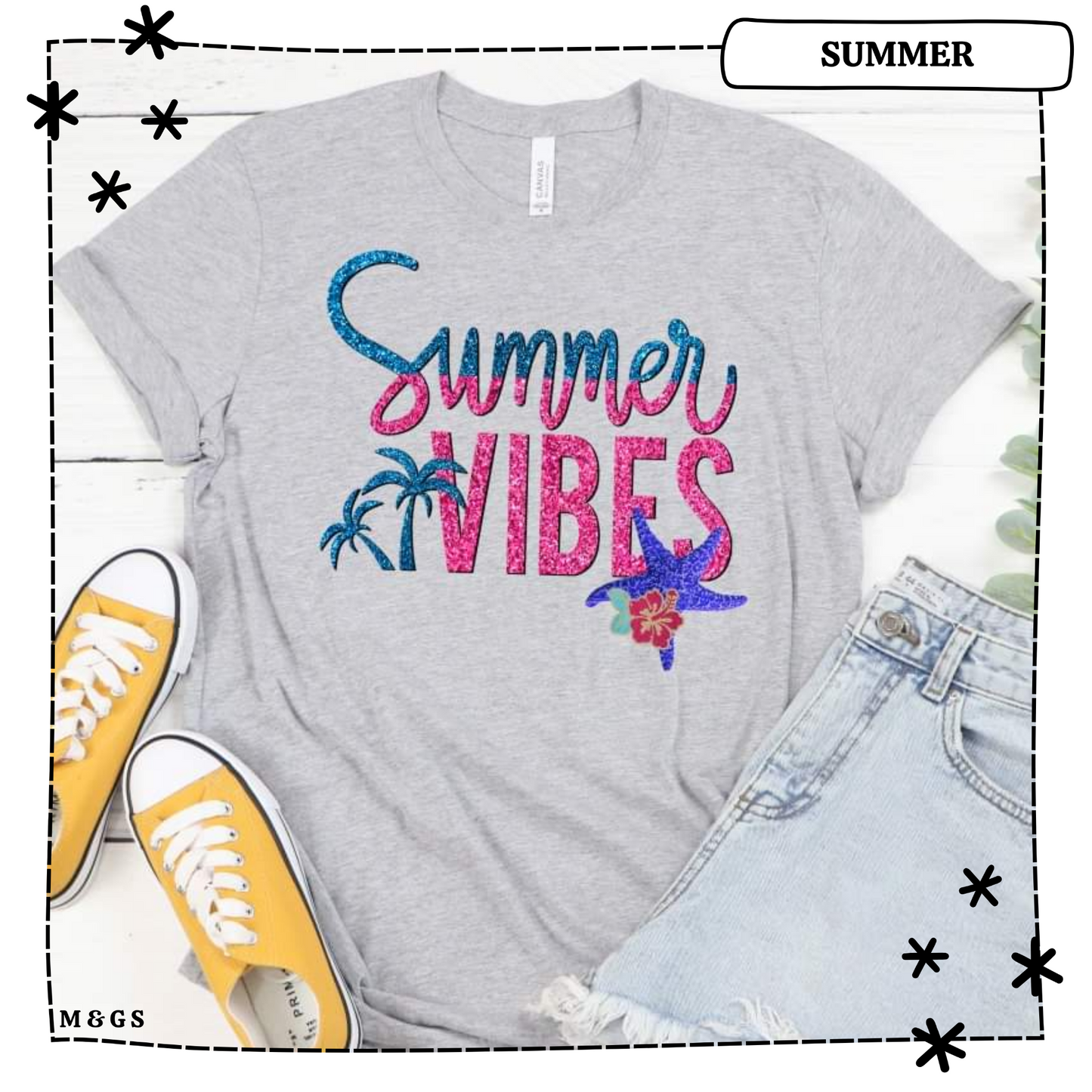 Summer Vibes Grunge with Shells