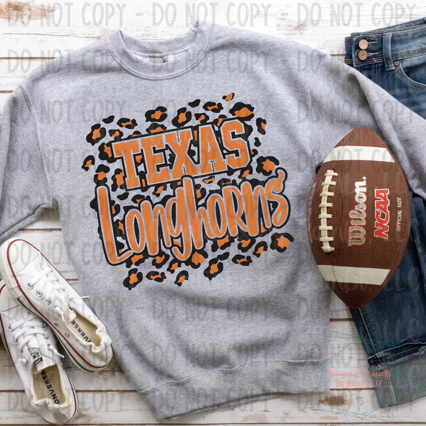 TX Longhorns with Leopard Print