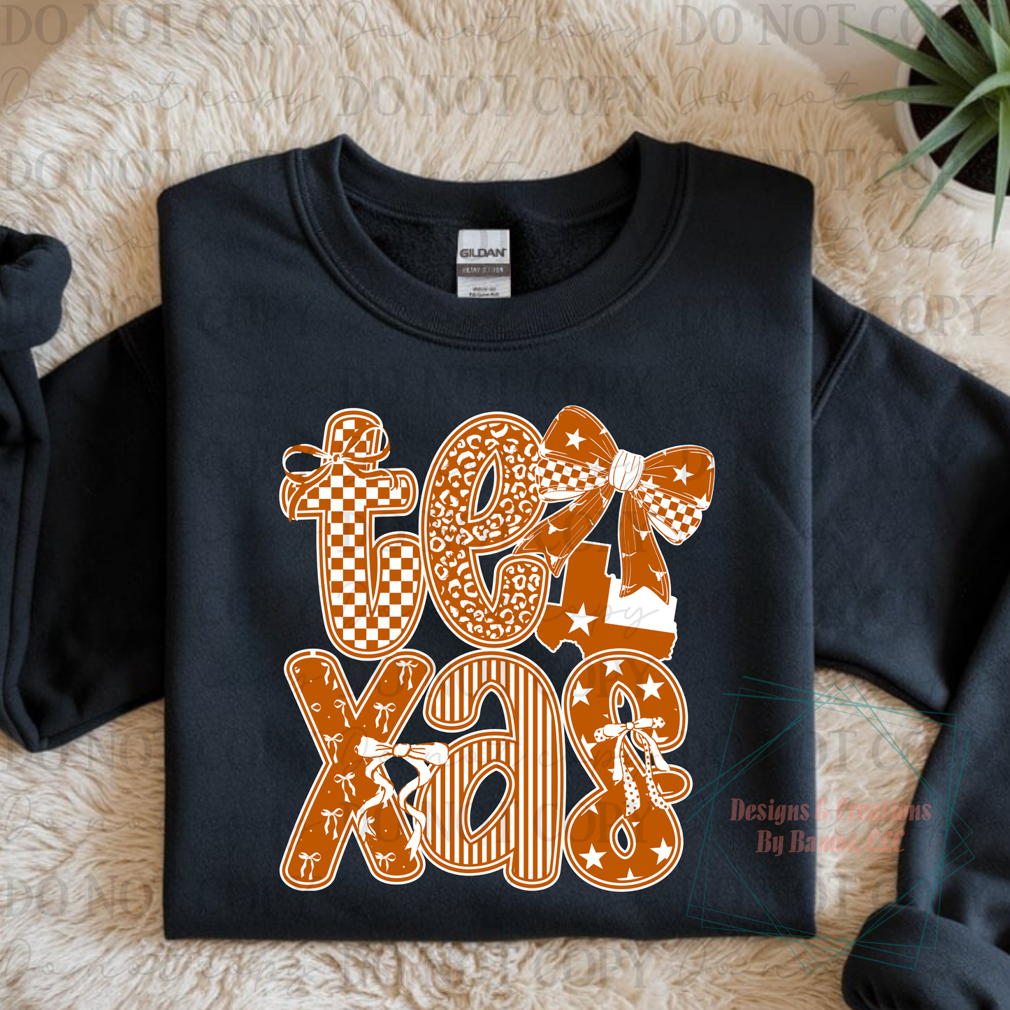 Texas Orange and White