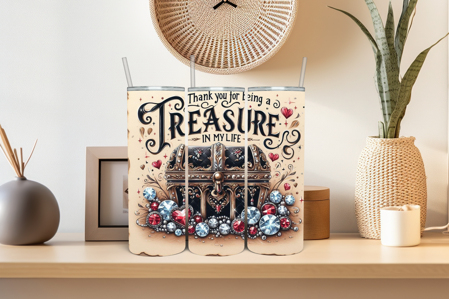 Thank You for Being a Treasure in My Life Sublimation Tumbler