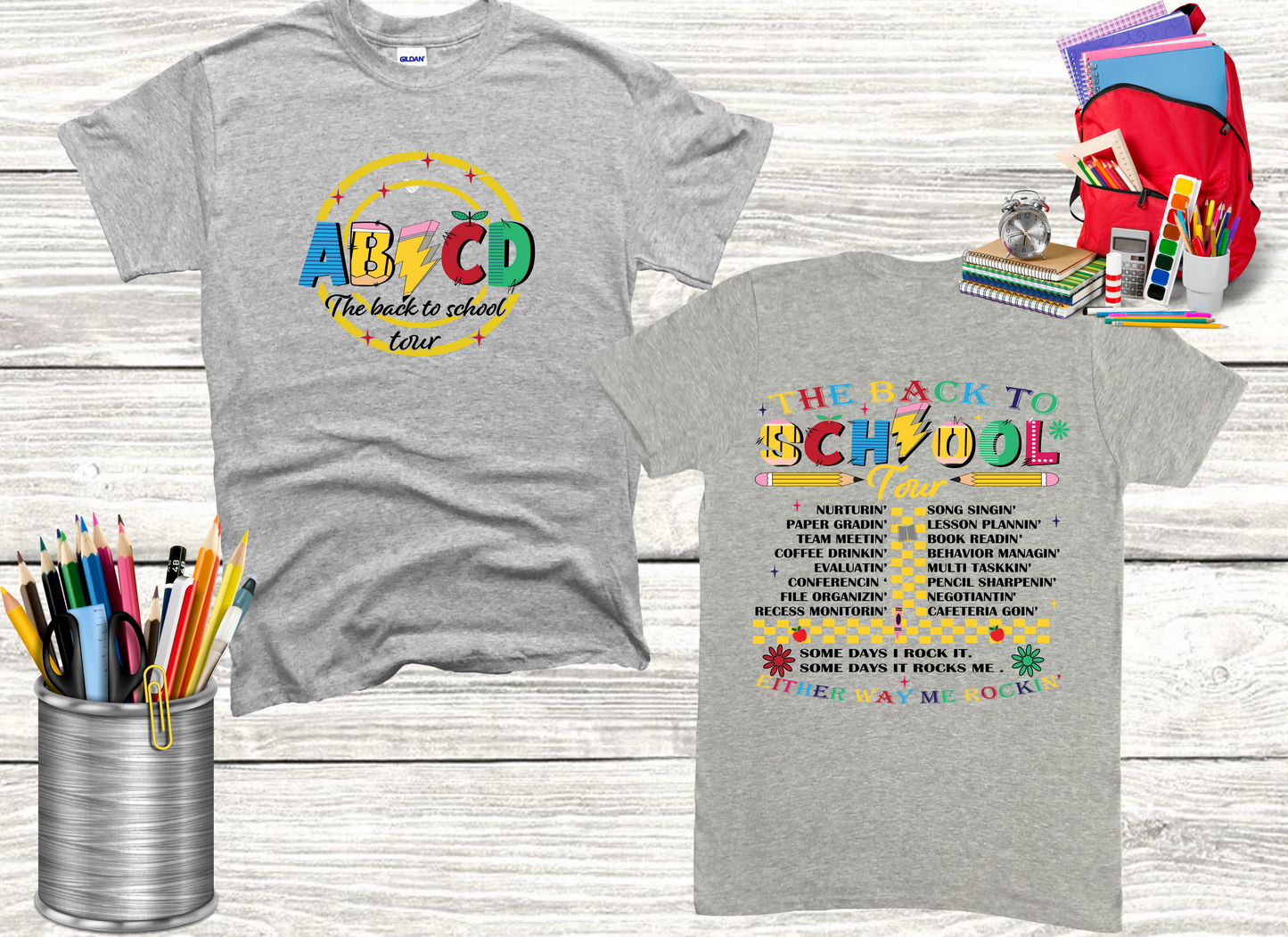 The Back to School Tour with Pencil Front/Back