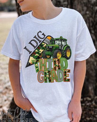 I Dig Grades Tractor Camo Pencil Collection